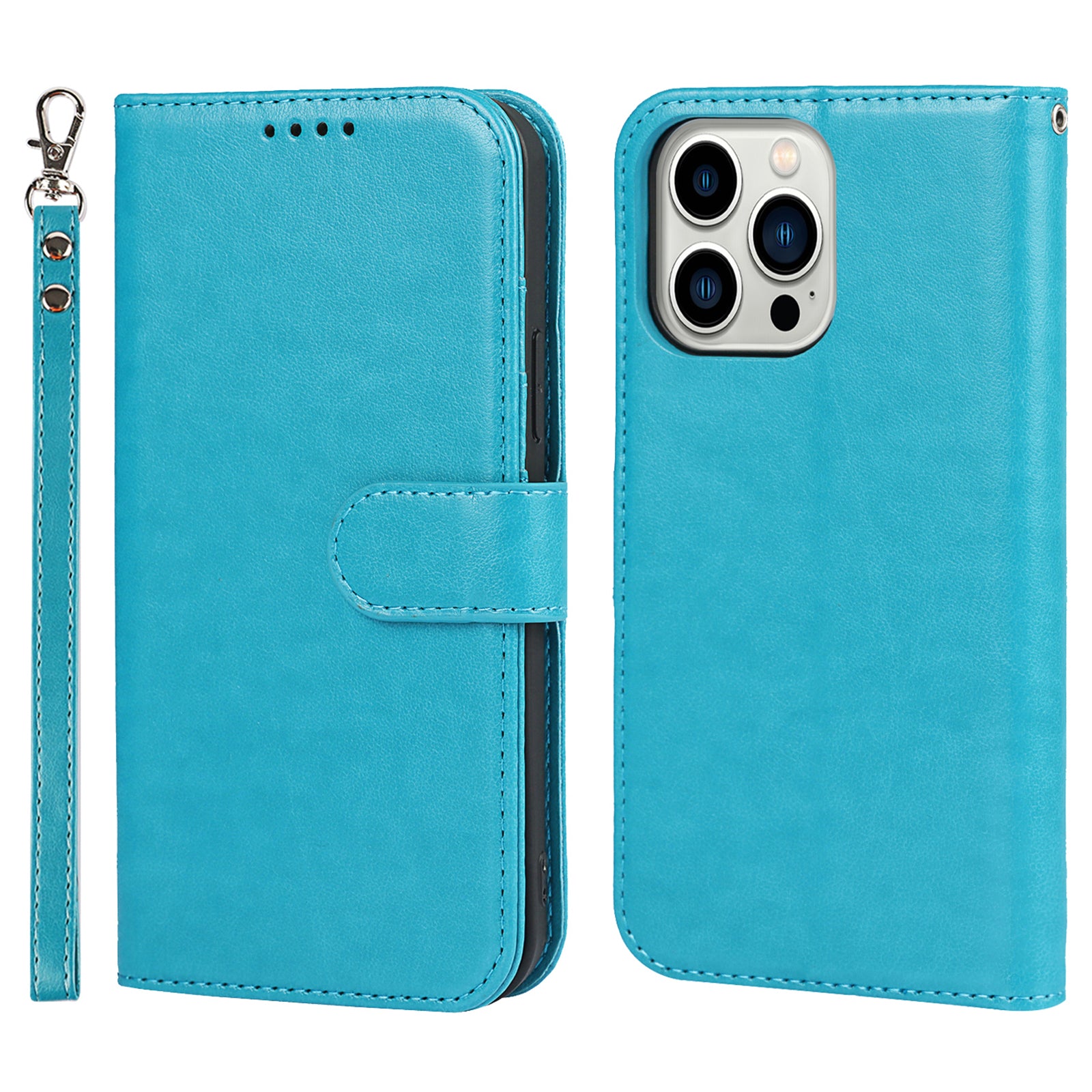 Pro iPhone 14 Pro Max Leather Phone Cover R61 Texture Felled Seam Phone Case with Wallet Stand Pro iPhone 14 Pro Max Leather Phone Cover R61 Texture Felled Seam Phone Case with Wallet Stand